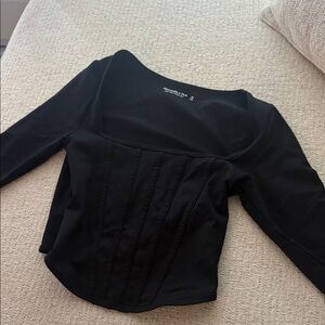 Abercrombie & Fitch Black Corset-Style top